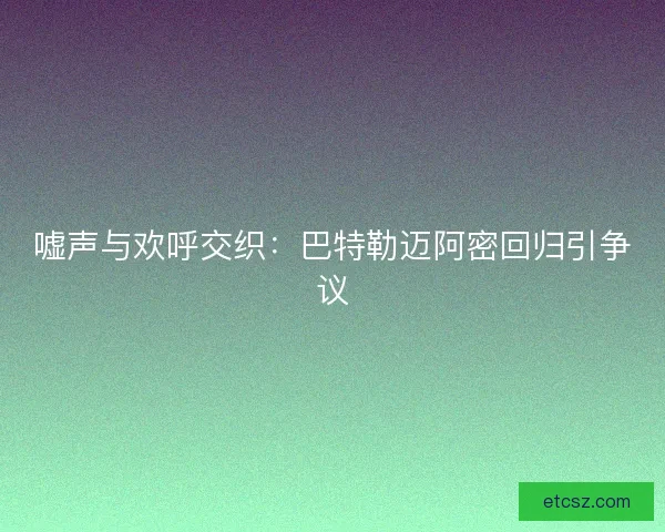 嘘声与欢呼交织：巴特勒迈阿密回归引争议